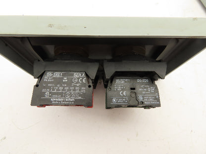 Rittal Electromate E7PBGM Pushbutton Box Enclosure Red and Illuminated Green