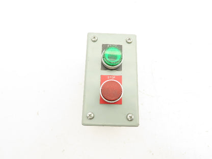 Rittal Electromate E7PBGM Pushbutton Box Enclosure Red and Illuminated Green