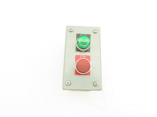 Rittal Electromate E7PBGM Pushbutton Box Enclosure Red and Illuminated Green
