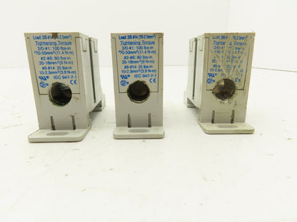 Ferraz Shawmut FSPDB1C Power Distribution Block 600V 175A Line 2/0-#14 Lot of 3