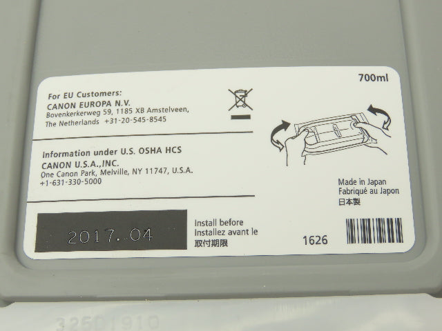 Cannon PFI-706BK Black Ink Tank Cartridge Lucia BK EXP 2017