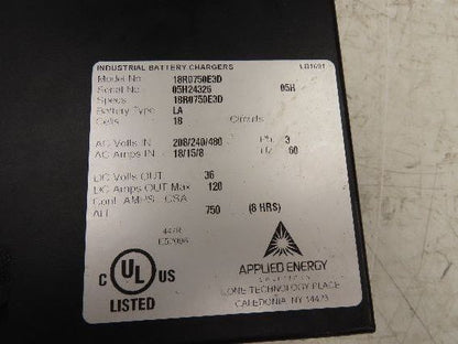 Applied Energy SA4533 WorkHorse Battery Charger Cover Panel Circuit Board