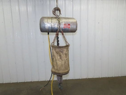 CM Lodestar RR Electric Chain Hoist 2 Ton 16 FPM 27' Lift  575 Volt 3PH