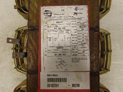 Hammond 181731 Step Down Power Transformer 80kva HV 690YV LV 480YV 3 Phase