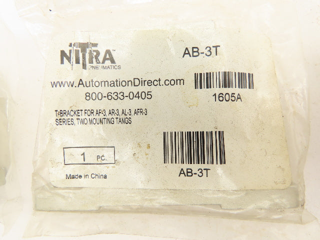 Nitra AB-3T Two Tang Mounting T Bracket Lot of 4