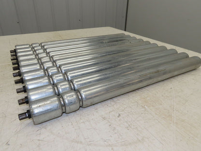 1.9" Conveyor Roller 24"BF Double Groove O-Ring Galvanized Steel  Lot of 10