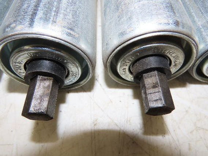 1.9" Conveyor Roller 24"BF Double Groove O-Ring Galvanized Steel  Lot of 10