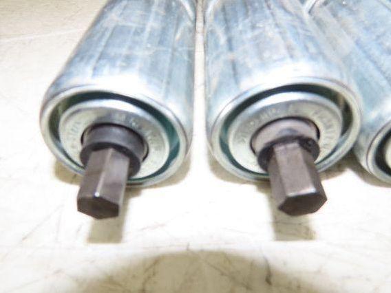 1.9" Conveyor Roller 24"BF Double Groove O-Ring Galvanized Steel  Lot of 12