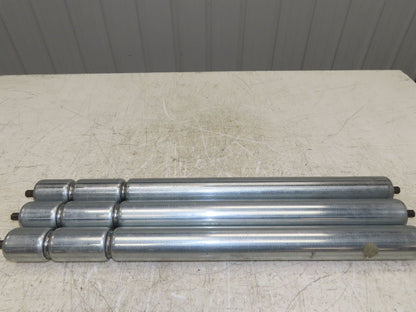 1.9" Conveyor Roller 24"BF Double Groove O-Ring Galvanized Steel  Lot of 3