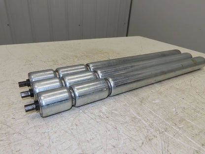 1.9" Conveyor Roller 24"BF Double Groove O-Ring Galvanized Steel  Lot of 3