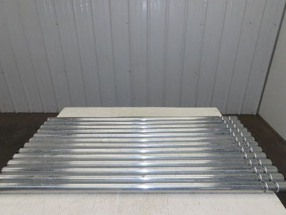 1.9" Conveyor Roller 52"BF Double Groove O-Ring Galvanized Steel  Lot of 13