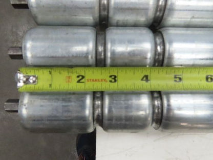 1.9" Conveyor Roller 52"BF Double Groove O-Ring Galvanized Steel  Lot of 13