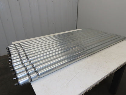 1.9" Conveyor Roller 52"BF Double Groove O-Ring Galvanized Steel  Lot of 13