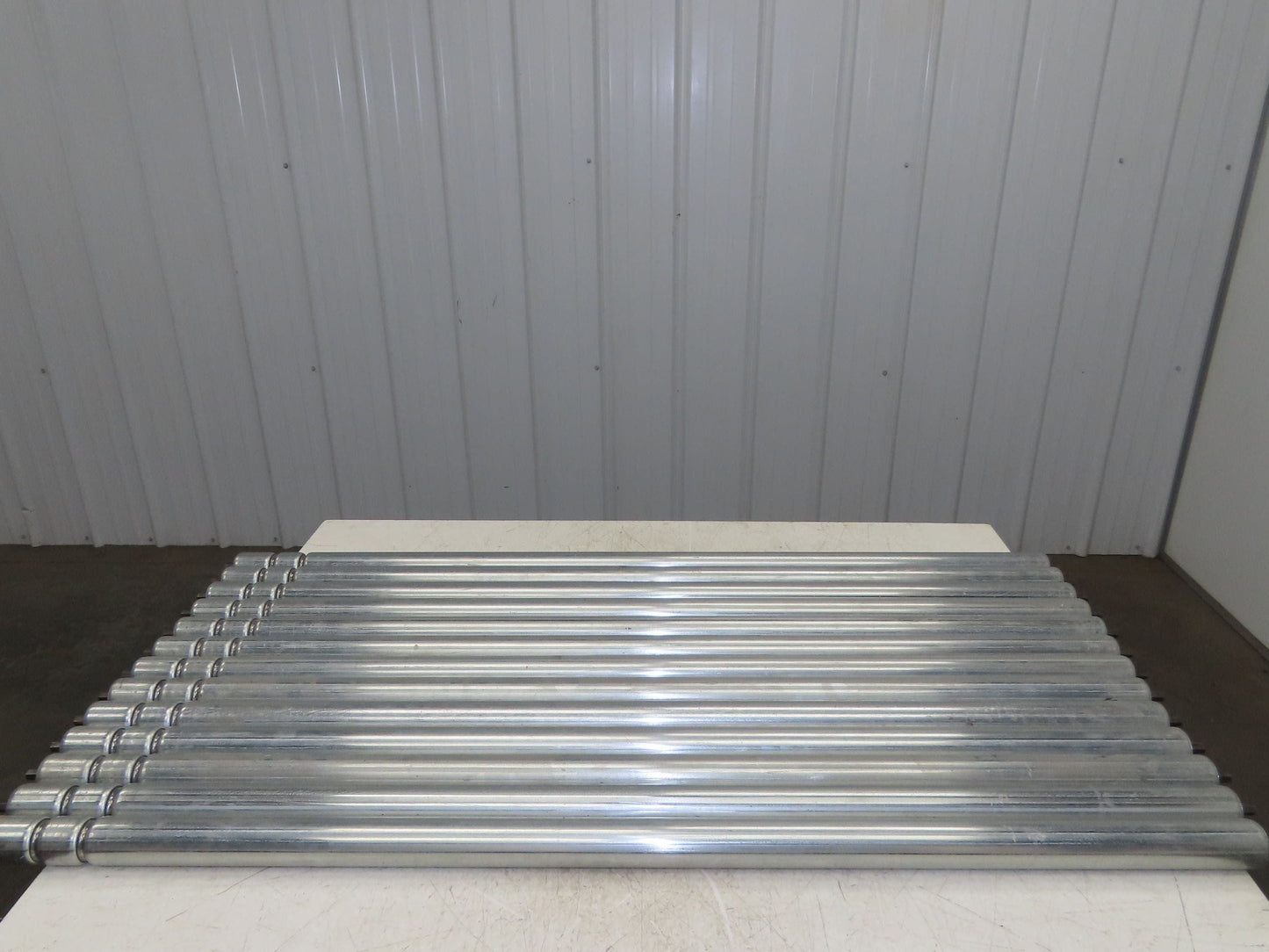 1.9" Conveyor Roller 52"BF Double Groove O-Ring Galvanized Steel  Lot of 13