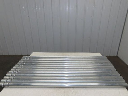 1.9" Conveyor Roller 52"BF Double Groove O-Ring Galvanized Steel  Lot of 13