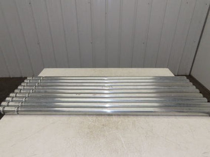 1.9" Conveyor Roller 52"BF Double Groove O-Ring Galvanized Steel  Lot of 9