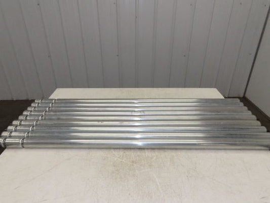 1.9" Conveyor Roller 52"BF Double Groove O-Ring Galvanized Steel  Lot of 9