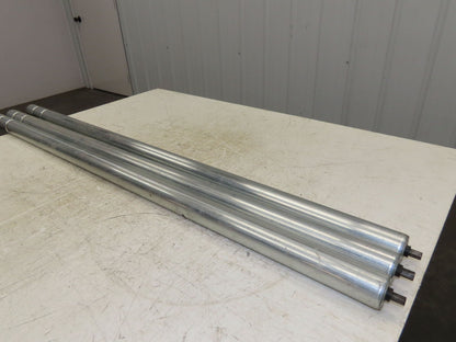 1.9" Conveyor Roller 52"BF Double Groove O-Ring Galvanized Steel  Lot of 3