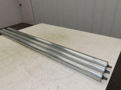 1.9" Conveyor Roller 52"BF Double Groove O-Ring Galvanized Steel  Lot of 3