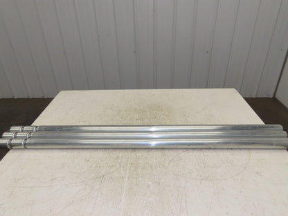 1.9" Conveyor Roller 52"BF Double Groove O-Ring Galvanized Steel  Lot of 3