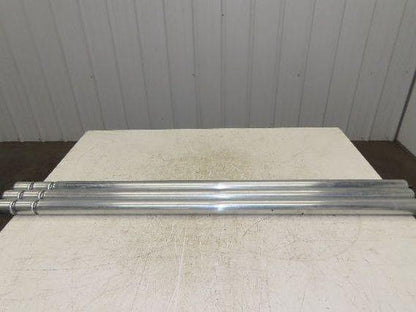 1.9" Conveyor Roller 52"BF Double Groove O-Ring Galvanized Steel  Lot of 3