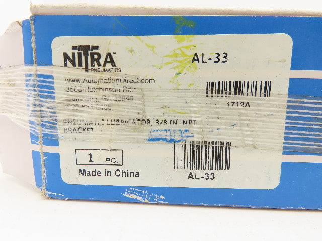 Nitra AL-33 Pneumatic Lubricator 3/8" NPT