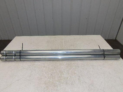 1.9" Conveyor Roller 44"BF Double Groove O-Ring Galvanized Steel  Lot of 3