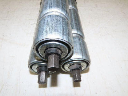 1.9" Conveyor Roller 44"BF Double Groove O-Ring Galvanized Steel  Lot of 3