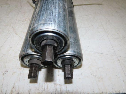 1.9" Conveyor Roller 44"BF Double Groove O-Ring Galvanized Steel  Lot of 3