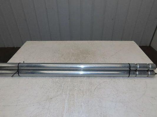 1.9" Conveyor Roller 44"BF Double Groove O-Ring Galvanized Steel  Lot of 3