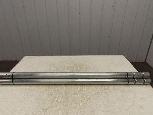 1.9" Conveyor Roller 48"BF Double Groove O-Ring Galvanized Steel  Lot of 3