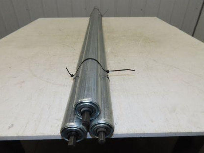 1.9" Conveyor Roller 50"BF Double Groove O-Ring Galvanized Steel  Lot of 3