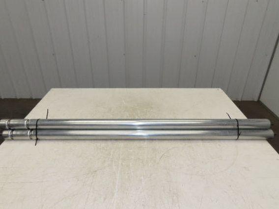 1.9" Conveyor Roller 50"BF Double Groove O-Ring Galvanized Steel  Lot of 3