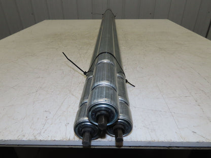 1.9" Conveyor Roller 50"BF Double Groove O-Ring Galvanized Steel  Lot of 3