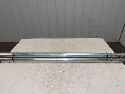 1.9" Conveyor Roller 50"BF Double Groove O-Ring Galvanized Steel  Lot of 3