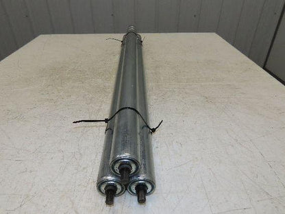 1.9" Conveyor Roller 35"BF Double Groove O-Ring Galvanized Steel  Lot of 3