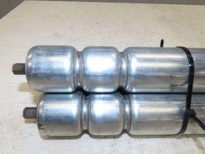 1.9" Conveyor Roller 35"BF Double Groove O-Ring Galvanized Steel  Lot of 3