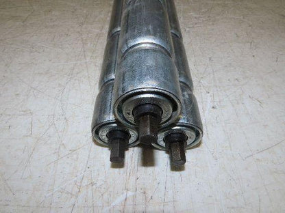 1.9" Conveyor Roller 31"BF Double Groove O-Ring Galvanized Steel  Lot of 3