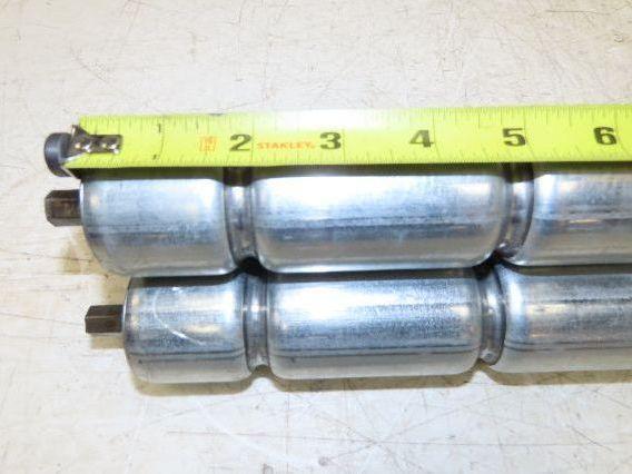 1.9" Conveyor Roller 31"BF Double Groove O-Ring Galvanized Steel  Lot of 3