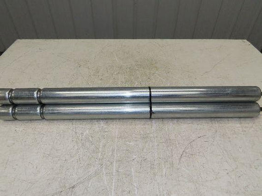 1.9" Conveyor Roller 31"BF Double Groove O-Ring Galvanized Steel  Lot of 3