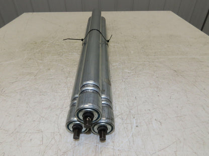 1.9" Conveyor Roller 27"BF Double Groove O-Ring Galvanized Steel  Lot of 3