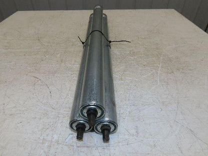 1.9" Conveyor Roller 27"BF Double Groove O-Ring Galvanized Steel  Lot of 3