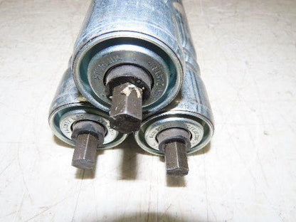 1.9" Conveyor Roller 27"BF Double Groove O-Ring Galvanized Steel  Lot of 3