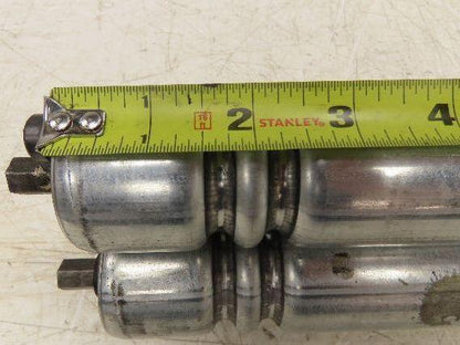 1.9" Conveyor Roller 27"BF Double Groove O-Ring Galvanized Steel  Lot of 3