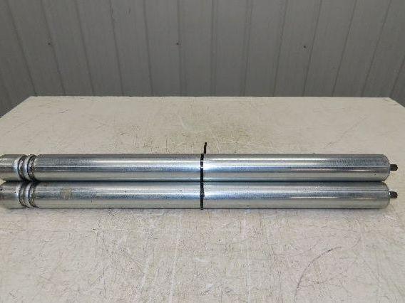 1.9" Conveyor Roller 27"BF Double Groove O-Ring Galvanized Steel  Lot of 3
