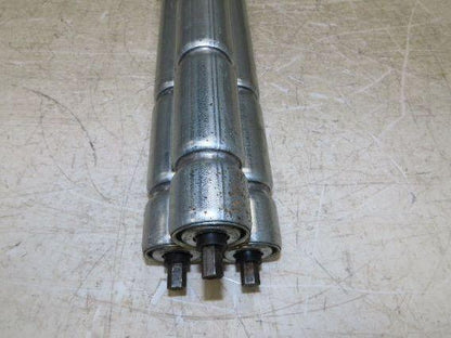 1.9" Conveyor Roller 25"BF Double Groove O-Ring Galvanized Steel  Lot of 3