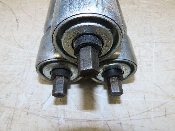 1.9" Conveyor Roller 25"BF Double Groove O-Ring Galvanized Steel  Lot of 3