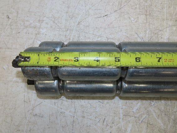 1.9" Conveyor Roller 25"BF Double Groove O-Ring Galvanized Steel  Lot of 3