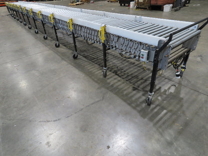 ConveyX 30"x 24-40' Expandable Powered Roller Flex Conveyor Portable 115V