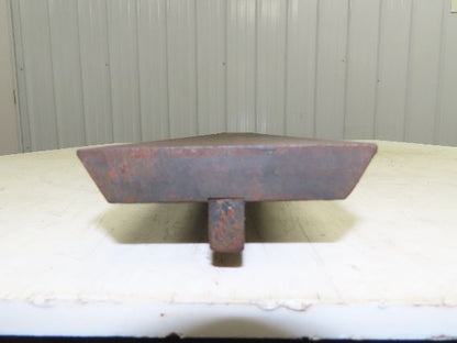 Press Brake Die 93-1/16" Long 3-31/32" Flat 3/4" Thick 60° Edge 1/2" Tang